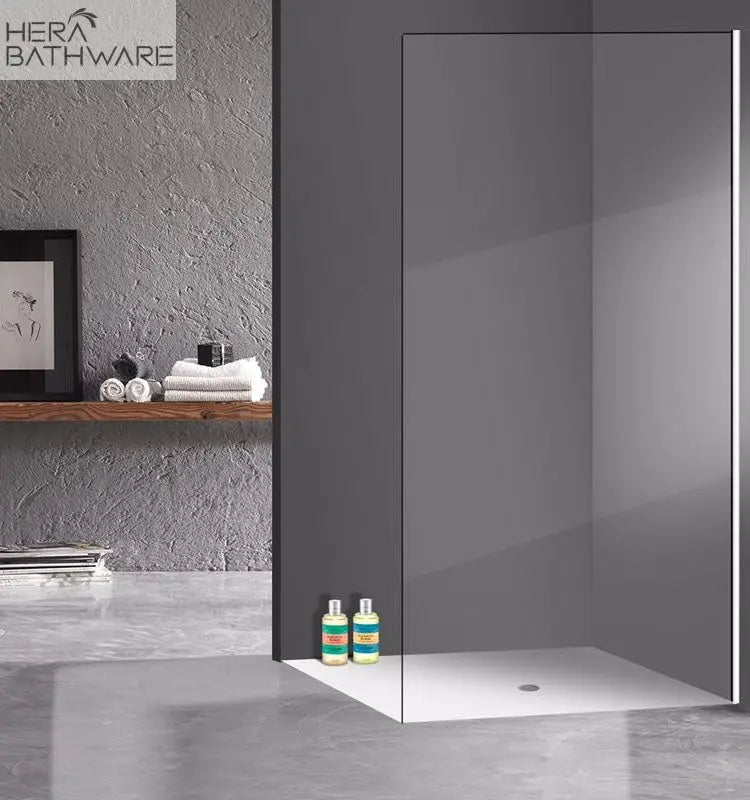 Frameless Return Glass / Walk in Shower Glass Fixed Panel | Convex - Hera Bathware170 - 400mm