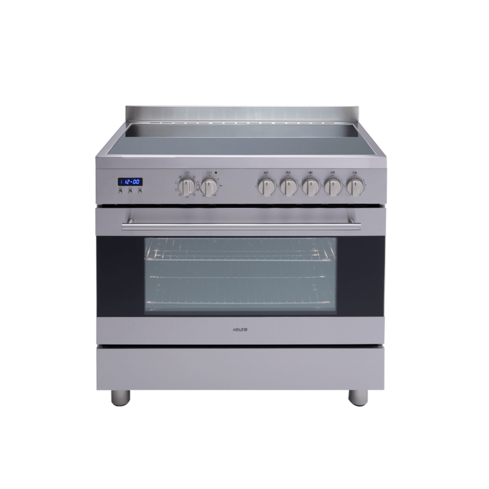 Freestanding Electric Oven & Cooktop 90cm Cooker 8 Function Cooktop Stainless Steel EV900EESX - Hera BathwareStainless Steel