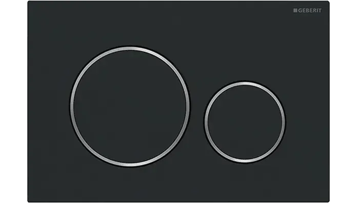 Geberit Sigma 20 Dual - flush Fully Matt Black Button - Hera Bathware