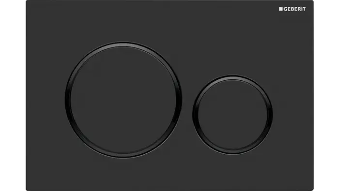 Geberit Sigma 20 Dual - flush Fully Matt Black Button - Hera Bathware