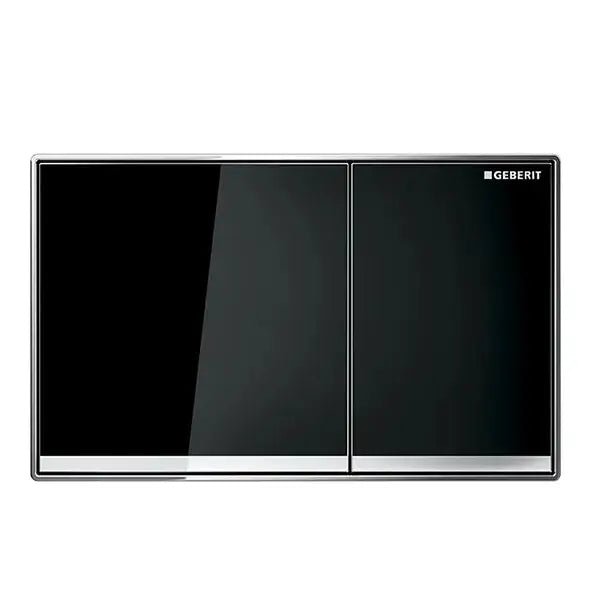 Geberit Sigma 60 Dual - flush Square Glass Black Button - Hera Bathware