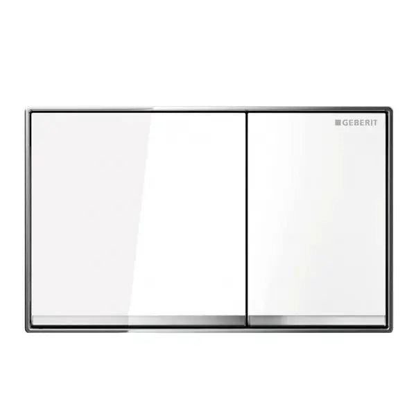 Geberit Sigma 60 Dual - flush Square Glass White Button - Hera Bathware