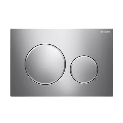 Geberit Sigma8 Dual - flush Selection - Hera BathwareRound SIGMA20 Chrome with Matte Trim