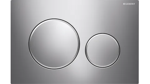 Geberit Sigma8 Dual - flush Selection - Hera BathwareRound SIGMA20 Matte Chrome with Chrome Trim