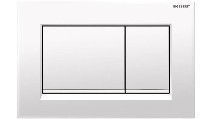 Geberit Sigma8 Dual - flush Selection - Hera BathwareSquare Square ABS White Button