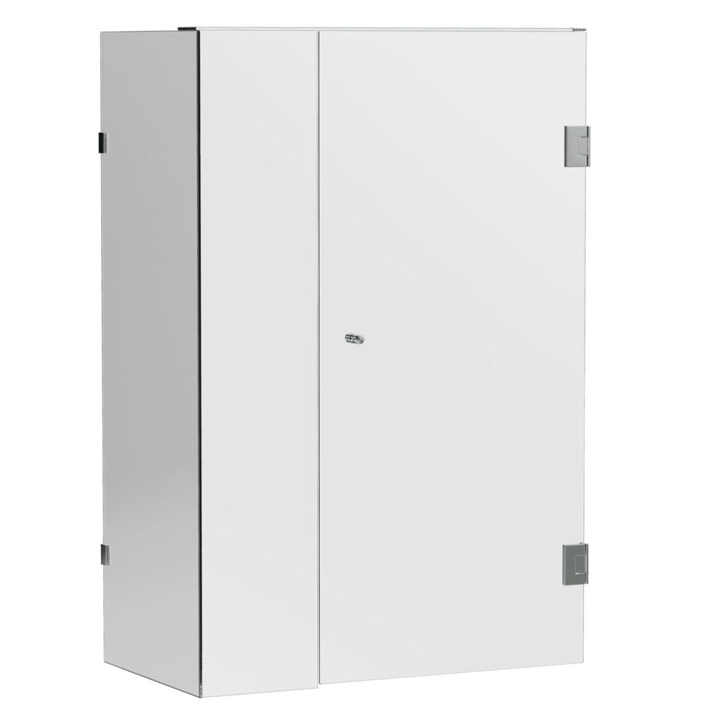 Gem Series (A) Fully Frameless Shower Screen (Door hinges on wall) Front Glass - Hera Bathware778 - 1000mmChrome