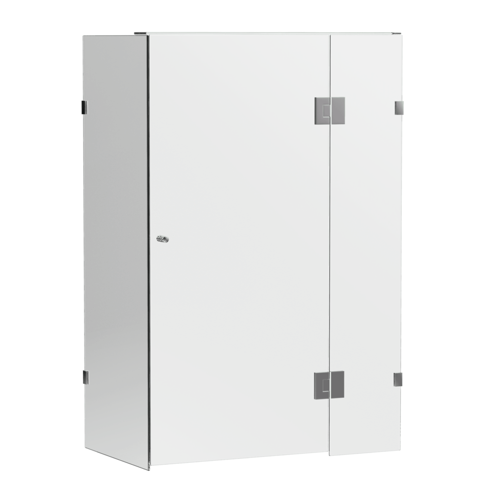 Gem Series (C) Fully Frameless Shower Screen (Door hinged to Fixed Glass) Front Glass - Hera Bathware745 - 1000mmChrome