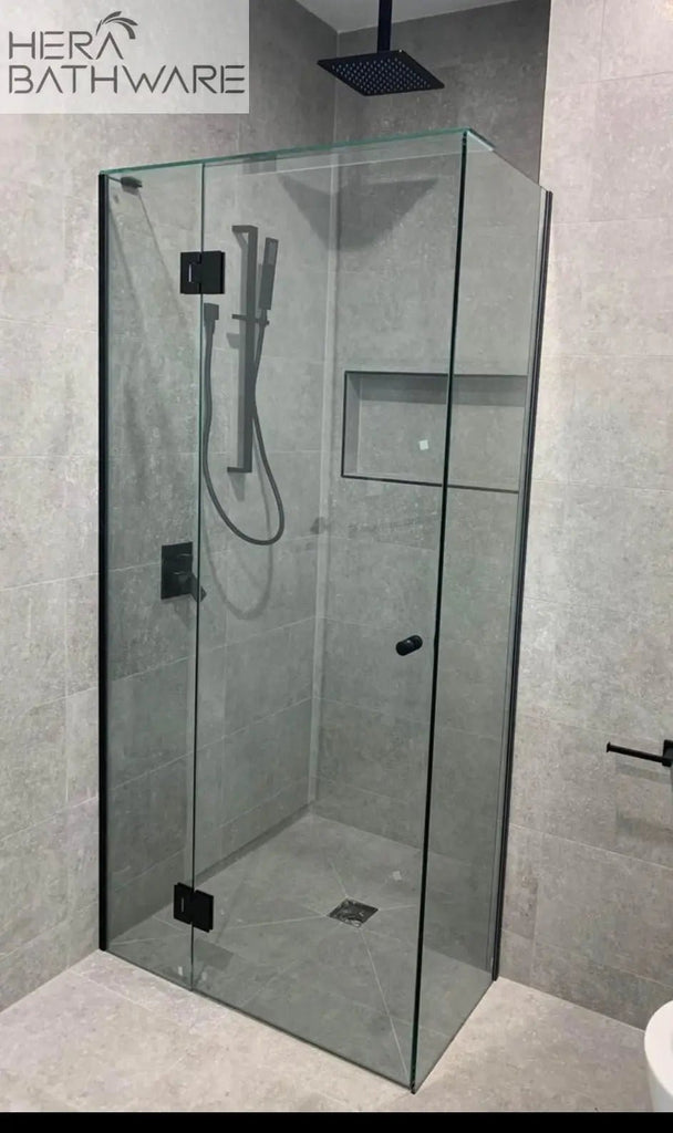 Gem Series (C) Fully Frameless Shower Screen Standard Front & Return set - Hera Bathware900 x 900mmChrome