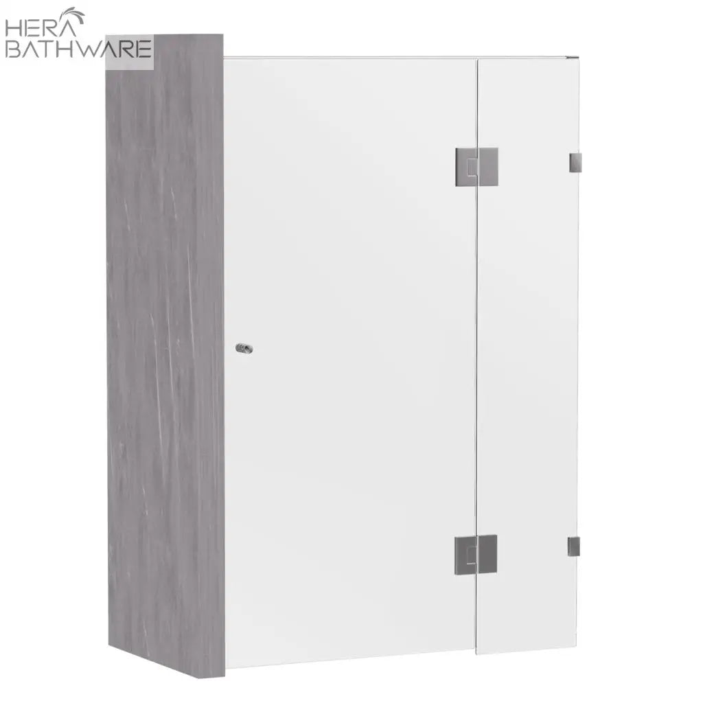 Gem Series (C) Fully Frameless Shower Screen Standard Front & Return set - Hera Bathware900 x 900mmChrome