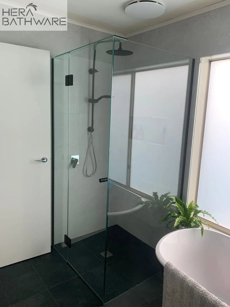 Gem Series (C) Fully Frameless Shower Screen Standard Front & Return set - Hera Bathware900 x 900mmChrome