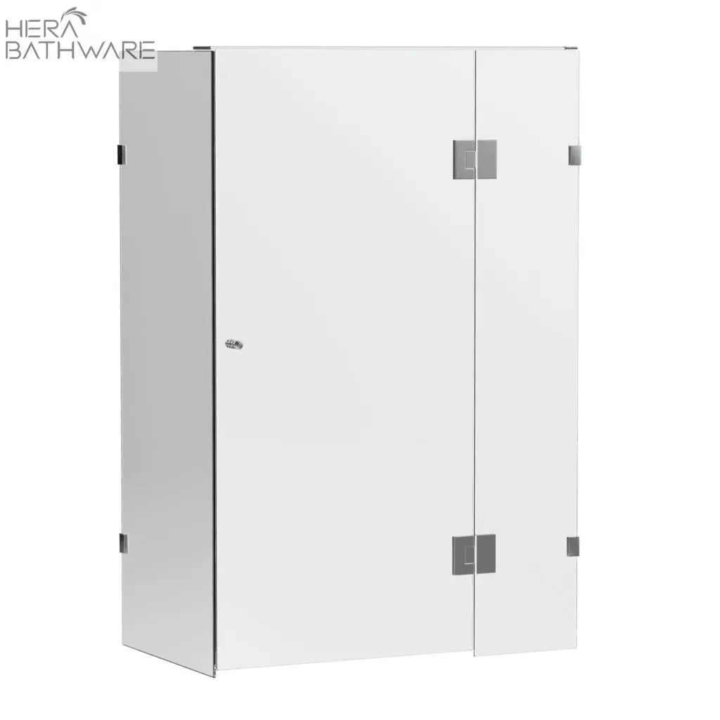 Gem Series (C) Fully Frameless Shower Screen Standard Front & Return set - Hera Bathware900 x 900mmChrome