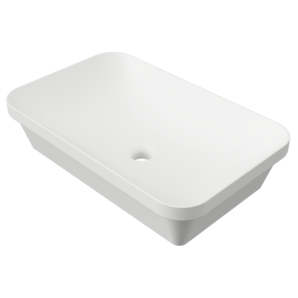 George Inset White Ceramic Basin 600mm - Hera BathwareGloss White