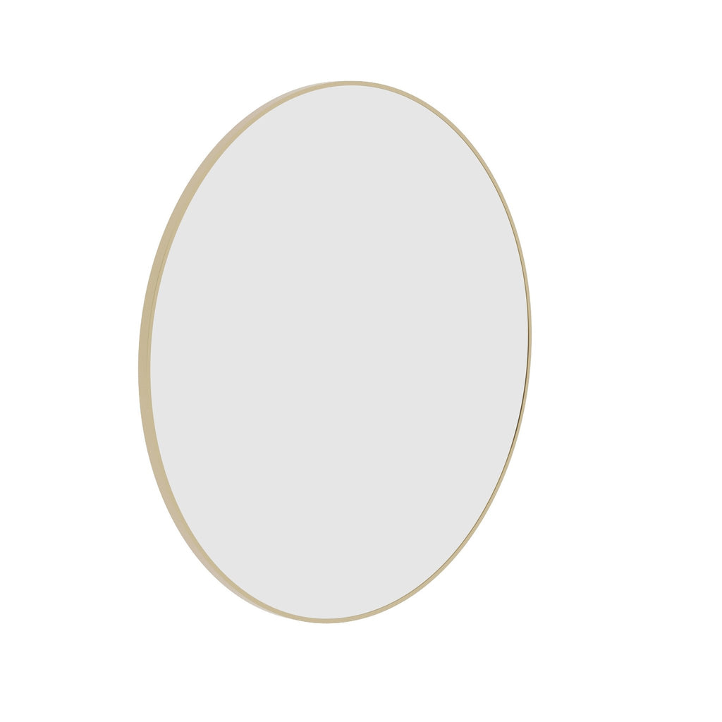 Georgia Round Black Framed Mirror 600/900mm | Thermogroup - Hera Bathware X Thermogroup GR6060G | 600mmBrushed Gold