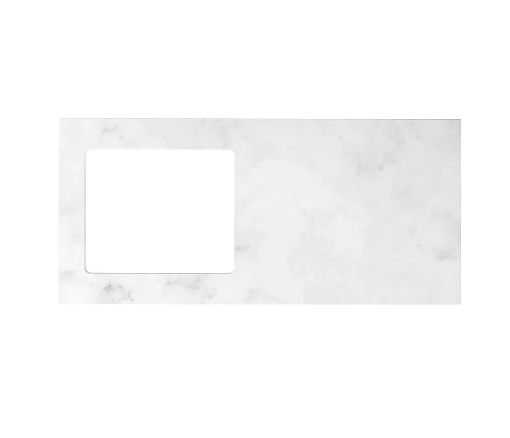 Hampshire Laundry Cabinet with Stone Top and Sink 1060x600x900 - Hera BathwareMatte WhiteCilica Free Cloudy Carrara