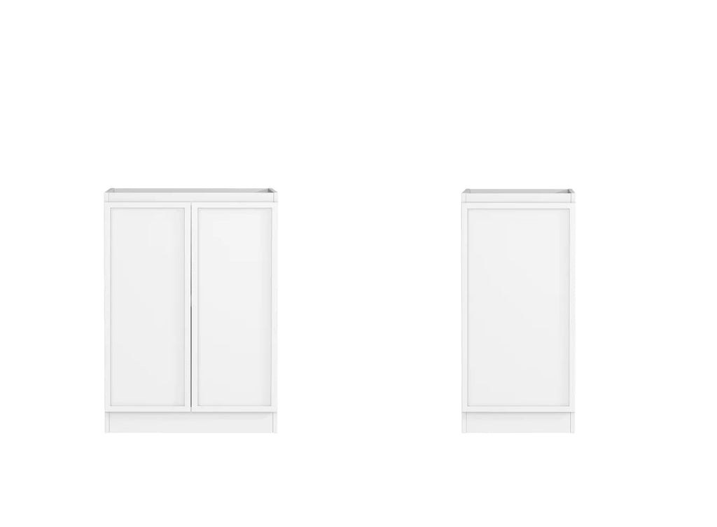 Hampshire Laundry Cabinet with Stone Top and Sink 1060x600x900 - Hera BathwareMatte WhiteNatural Carrara Marble