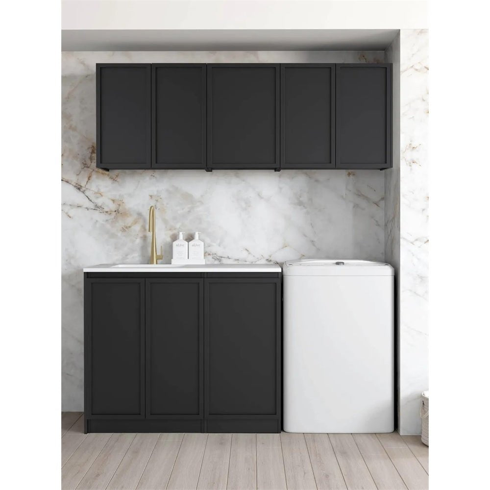 Hampshire Laundry Cabinet with Stone Top and Sink | 1715*600*2100mm - Hera BathwareMatte Black1715B