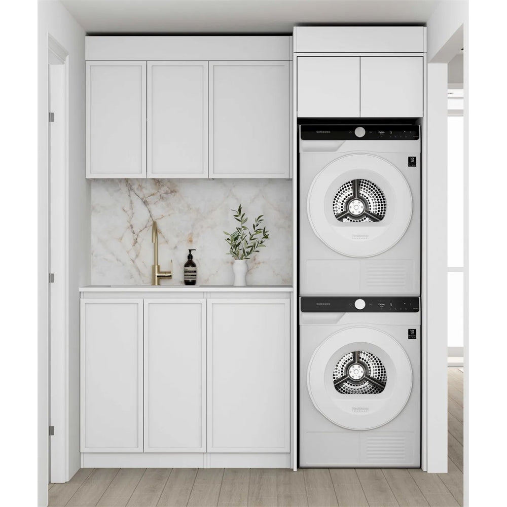 Hampshire Laundry Cabinet with Stone Top and Sink | 1715*600*2100mm - Hera BathwareMatte White1715C