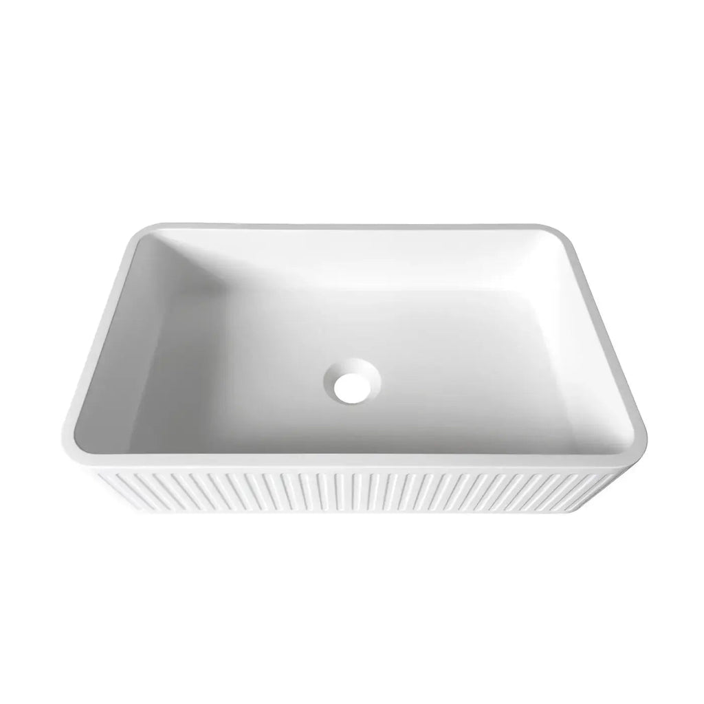 Hudson Square Concreate White Basin 520mm - Hera Bathware
