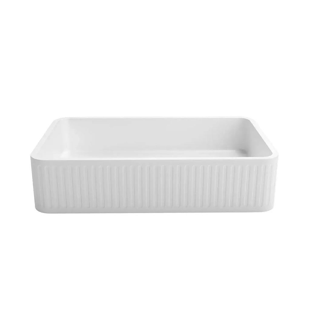 Hudson Square Concreate White Basin 520mm - Hera Bathware