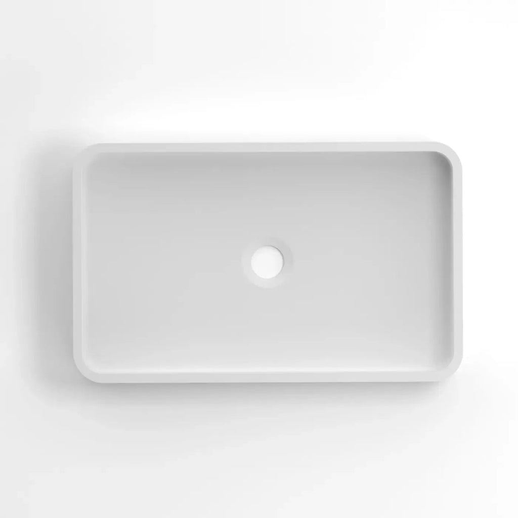 Hudson Square Concreate White Basin 520mm - Hera Bathware