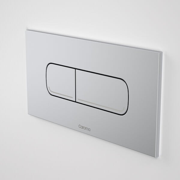 Invisi Series II® Oval Dual Flush Plate & Buttons (Metal) | Caroma - Hera Bathware X Caroma 237078S | Satin
