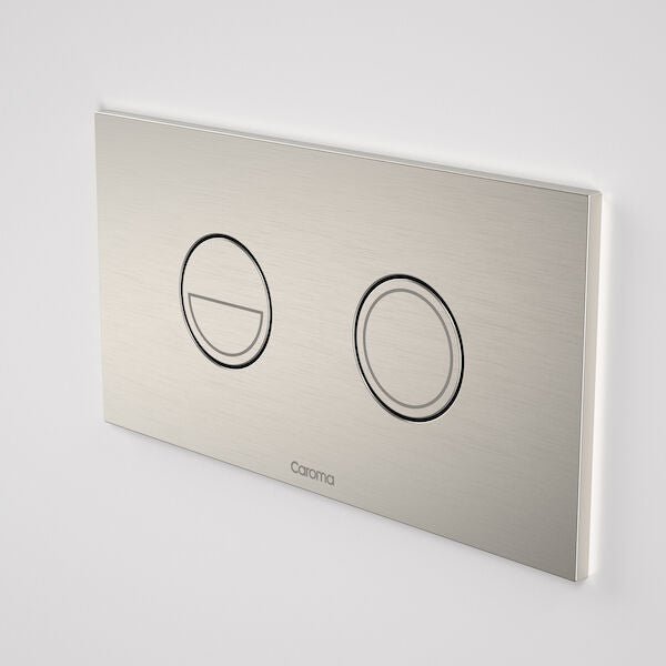 Invisi Series II® Round Dual Flush Plate & Buttons | Caroma - Hera Bathware X Caroma 237088BN | (Metal) Brushed Nickel