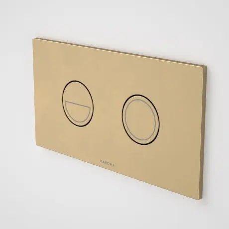 INVISI SERIES II® Round dual flush Plate & Buttons - Hera BathwareBrushed Brass