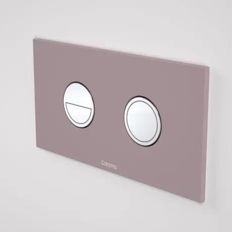 INVISI SERIES II® Round dual flush Plate & Buttons - Hera Bathware(Metal) Chrome Buttons White Plate