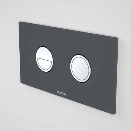 INVISI SERIES II® Round dual flush Plate & Buttons - Hera Bathware(Metal) Dark Grey