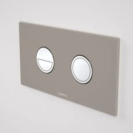 INVISI SERIES II® Round dual flush Plate & Buttons - Hera Bathware(Metal) Mid Grey