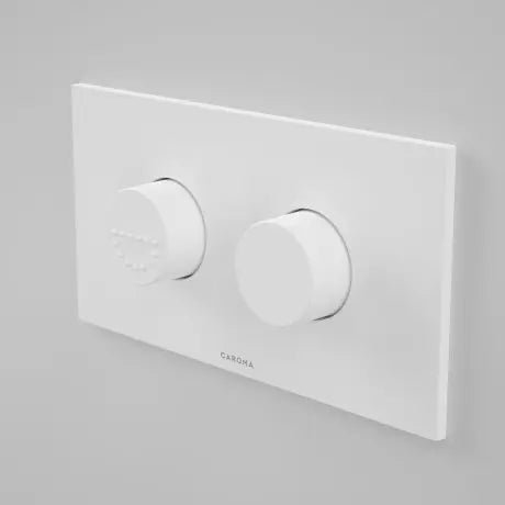 INVISI SERIES II® Round dual flush Plate & Raised Care Buttons (PLASTIC) - Hera BathwareWhite