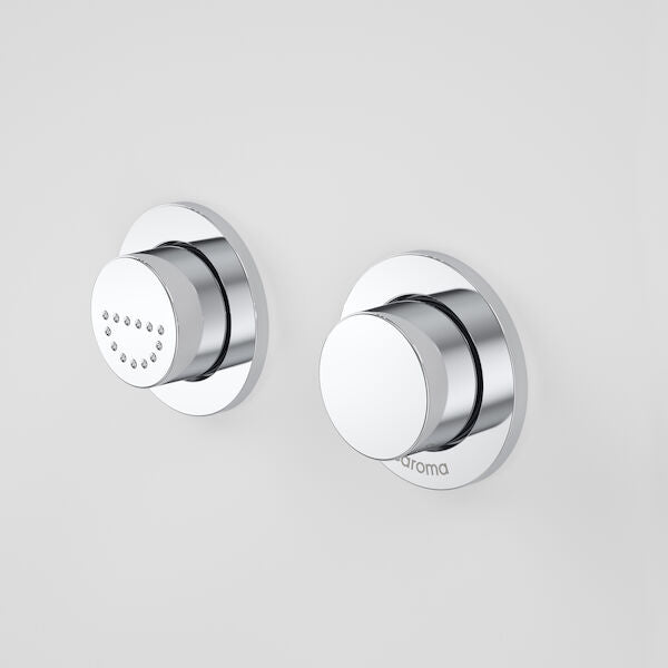 INVISI SERIES II® Round dual flush Raised Care Remote Buttons - Hera Bathware(Plastic) - Satin
