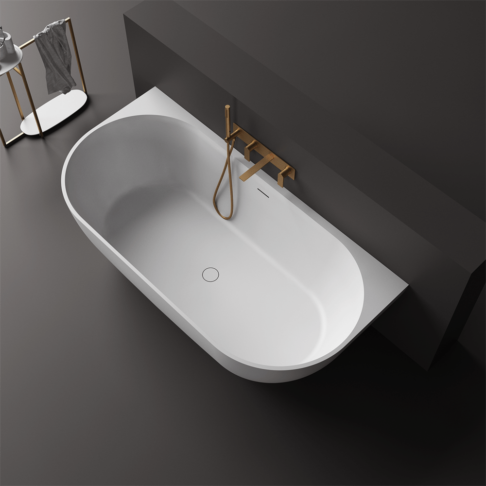 Justina Back - to - Wall Oval Bath 1500/1700mm - Hera Bathware X Toka Lite | 1520mmWhite