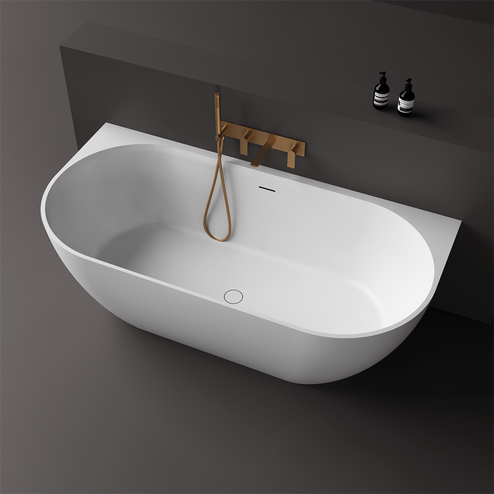 Justina Back - to - Wall Oval Bath 1500/1700mm - Hera Bathware X Toka Lite | 1520mmWhite