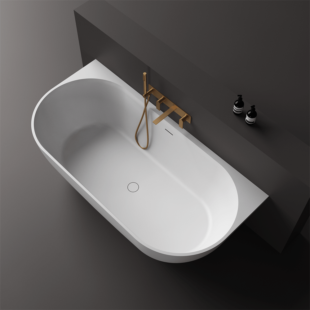 Justina Back - to - Wall Oval Bath 1500/1700mm - Hera Bathware X Toka Lite | 1520mmWhite