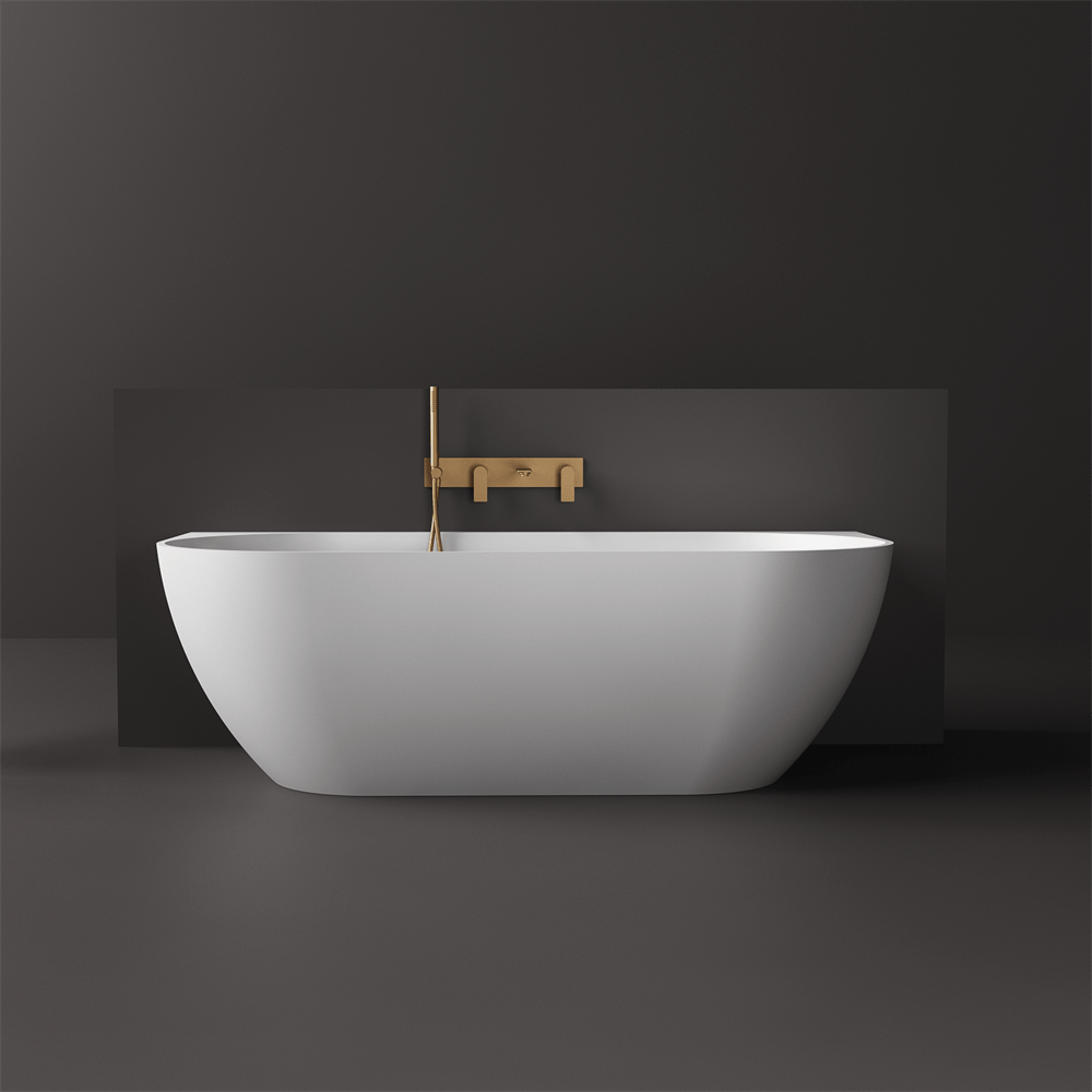 Justina Back - to - Wall Oval Bath 1500/1700mm - Hera Bathware X Toka Lite | 1520mmWhite