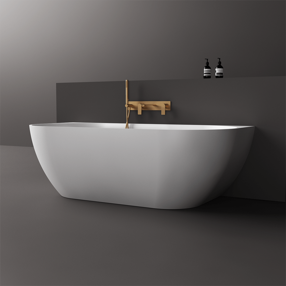 Justina Back - to - Wall Oval Bath 1500/1700mm - Hera Bathware X Toka Lite | 1520mmWhite