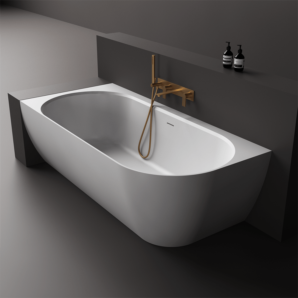 Justina Corner Oval Bath 1520/1750mm | Left/Right Corner - Hera Bathware X Toka Lite | 1750mm Corner to LeftWhite