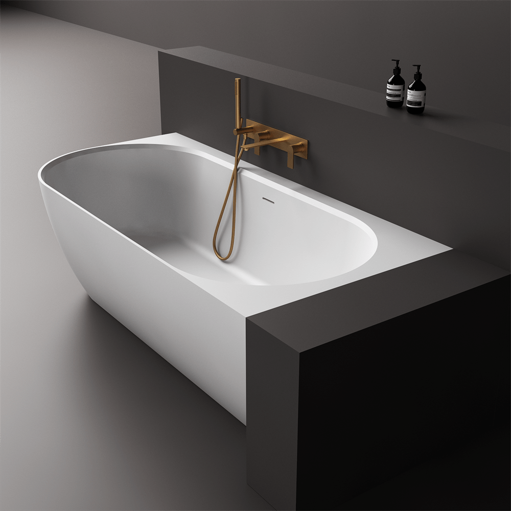 Justina Corner Oval Bath 1520/1750mm | Left/Right Corner - Hera Bathware X Toka Lite | 1750mm Corner to RightWhite