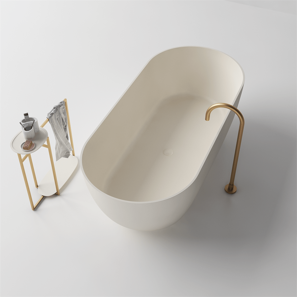 Justina Slimline Large Bath 1500/1700/1800mm - Hera Bathware X Toka Lite | 1500mmCream