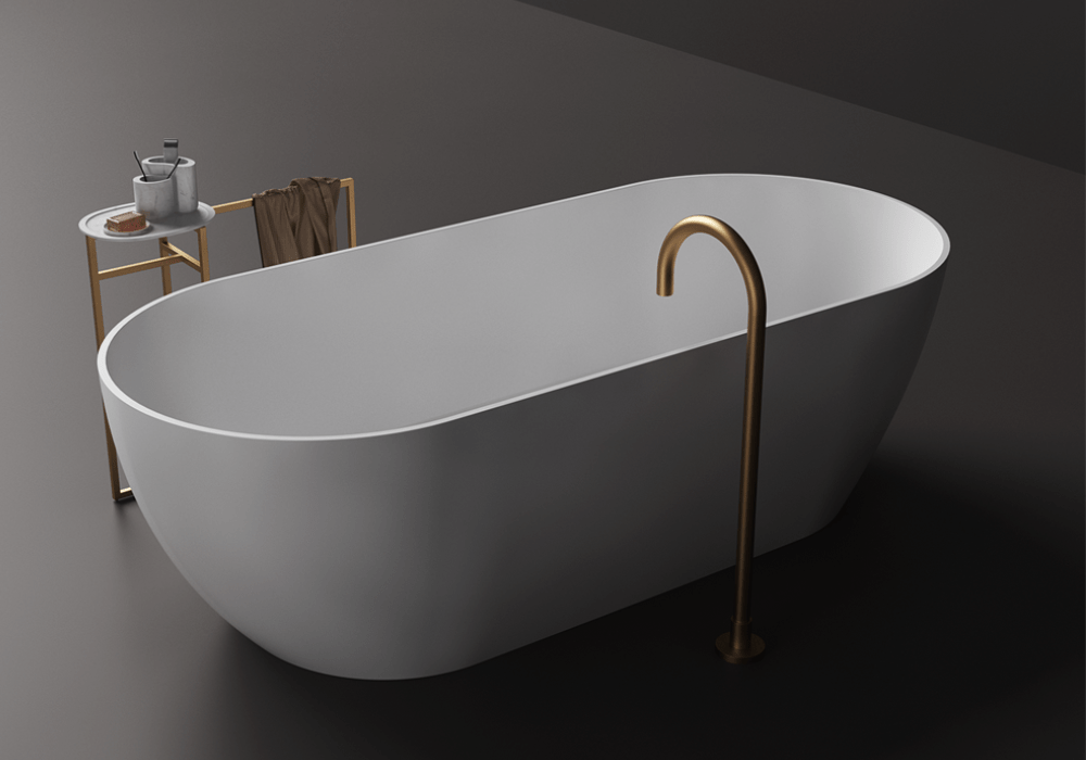 Justina Slimline Large Bath 1500/1700/1800mm - Hera Bathware X Toka Lite ST12 T 1800 | 1500mmWhite