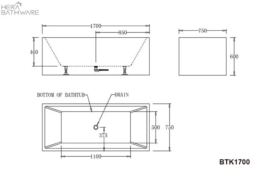 Kansas Corner Bathtub - Hera Bathware1500mmGloss White