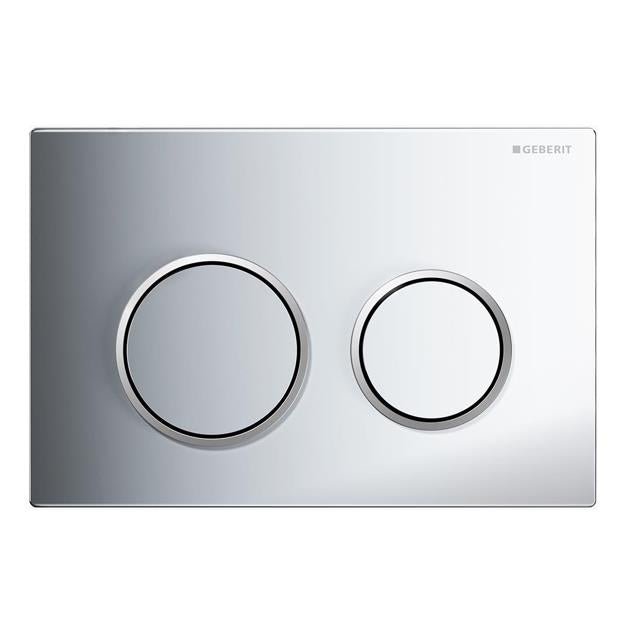 Kappa21 Dual Flush Button Round |Geberit - Hera BathwareChrome With Matte Chrome Trim