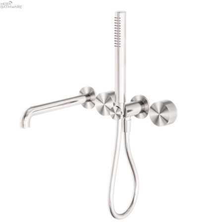 KARA Progressive Shower System with Spout with Seperate Plate230/250mm - Hera BathwareBrushed Nickel230mm