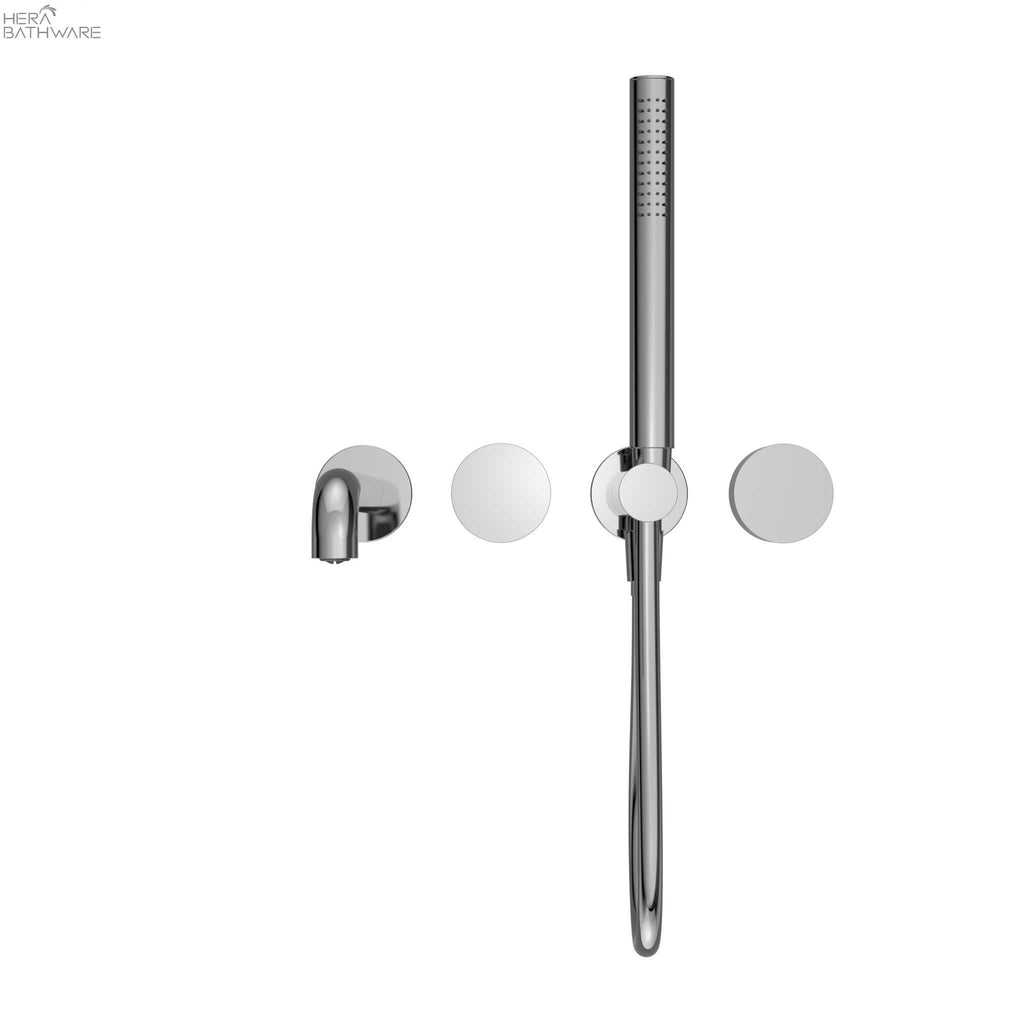 KARA Progressive Shower System with Spout with Seperate Plate230/250mm - Hera BathwareChrome230mm