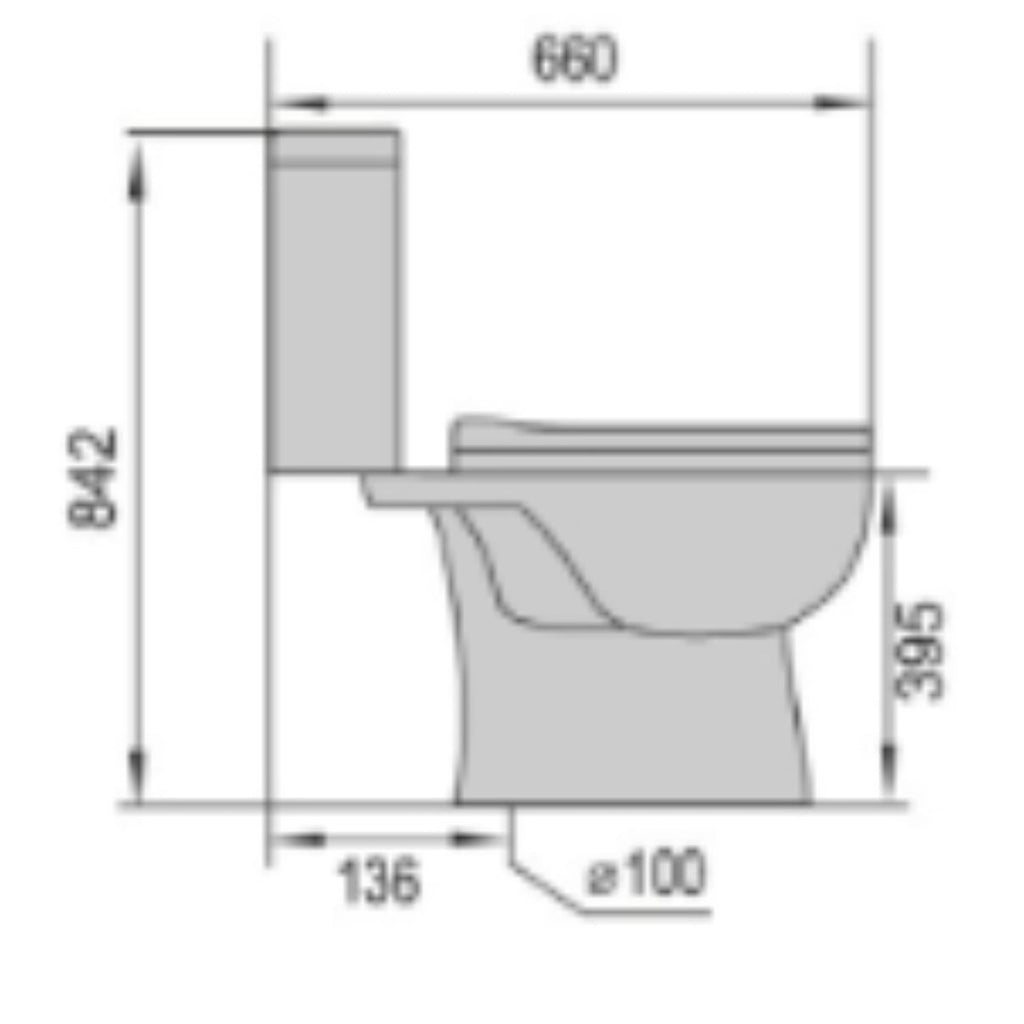 Kent Close Coupled Toilet Suite - S Trap - Hera Bathware