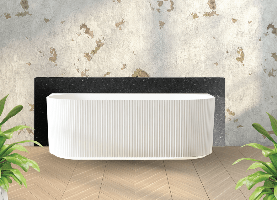 Kira Back to Wall Fluted Glossy - Hera Bathware1500