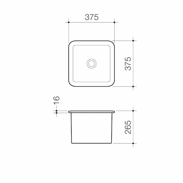 LABORATORY Vitreous China Basin / Sink - Medium | CAROMA - Hera Bathware