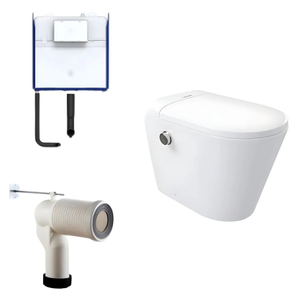 Lafeme AutoLux Inwall Cistern Floor Pan Rimless Smart Toilet ST23 - Hera Bathware X LAFEME ST23 - MB | Matte Black