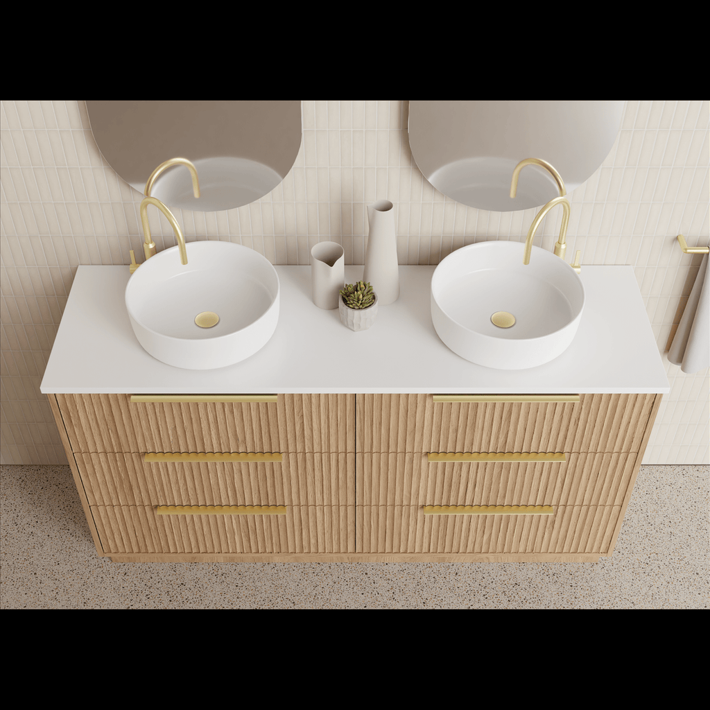 Lake 10/11/12 | 1800mm Bathroom Free Standing Vanity - Hera BathwareCenter BowlSymphony Top